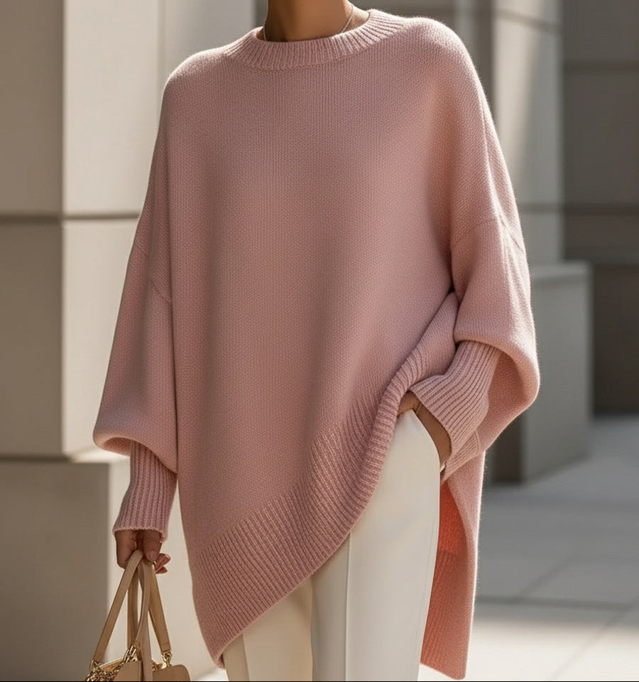 Jennifer | Oversized striktrøje med bred hals