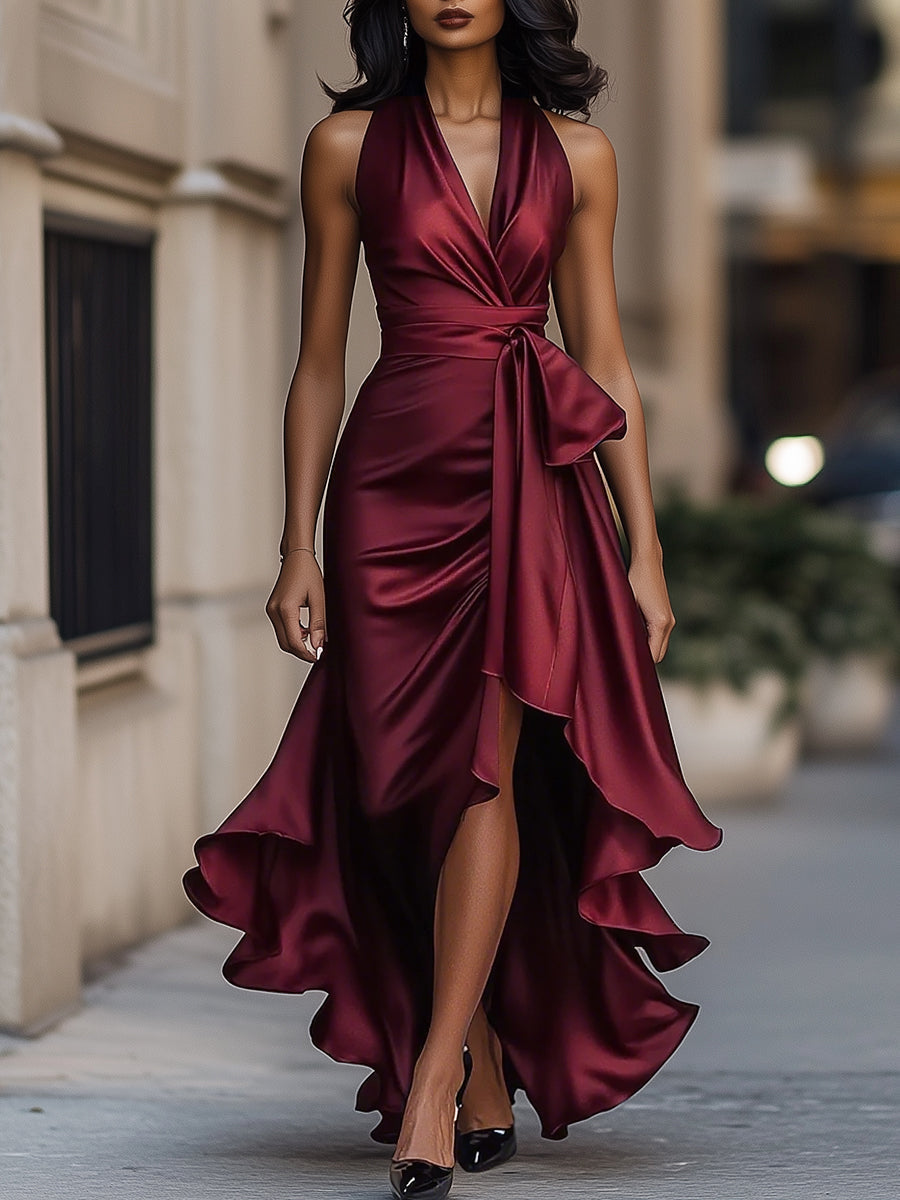 Valeria | Elegant aftenkjole i satin