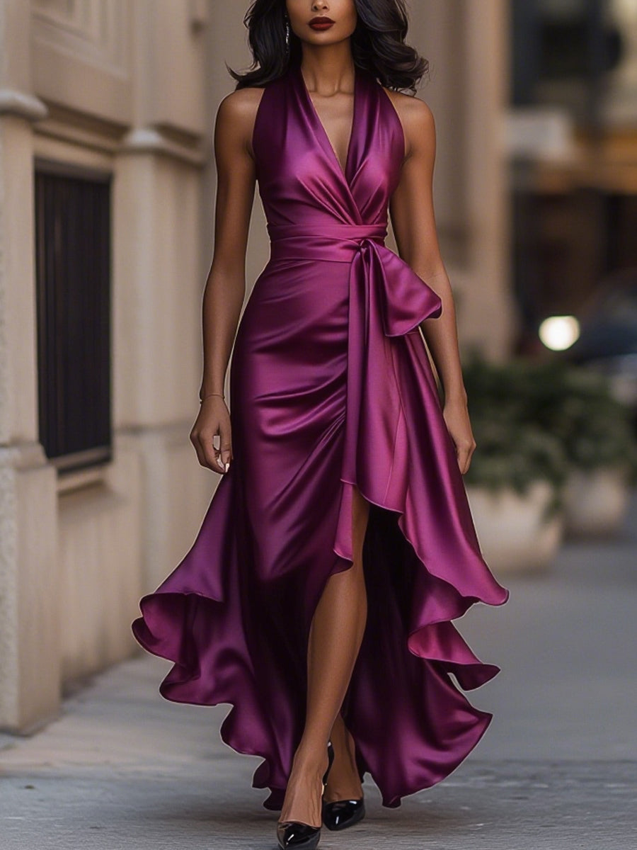 Valeria | Elegant aftenkjole i satin