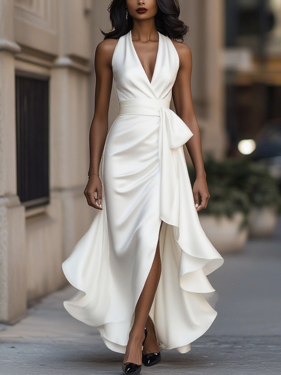 Valeria | Elegant aftenkjole i satin