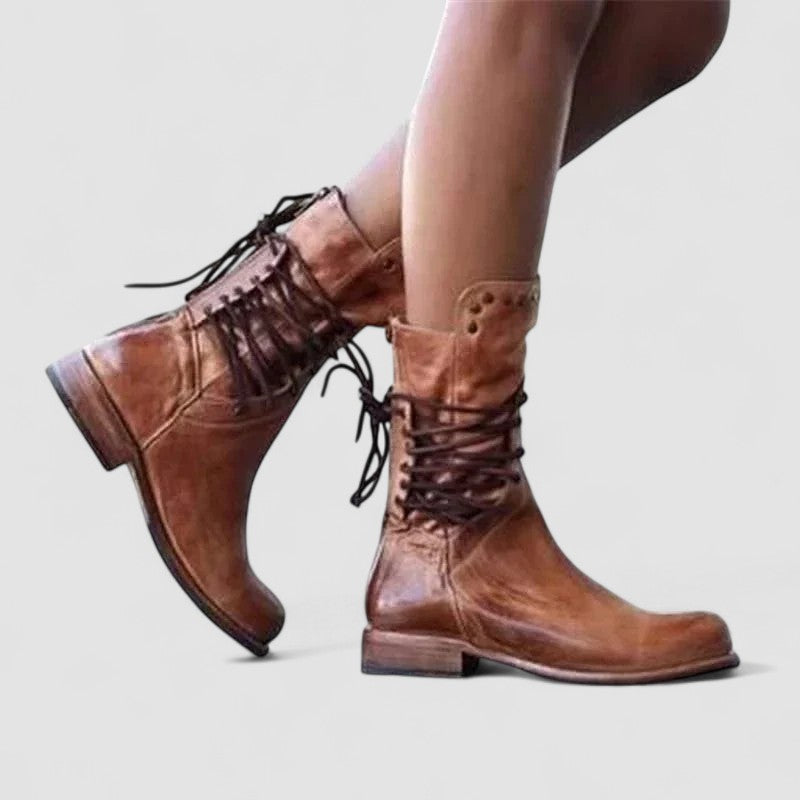 Rachel | Vintage western-støvletter med snøre