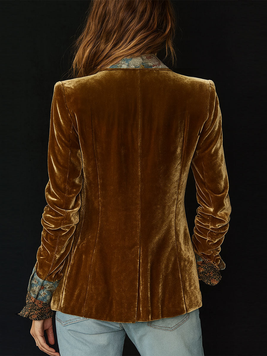 Liv | Vintage-blazer med blomsterpatchwork