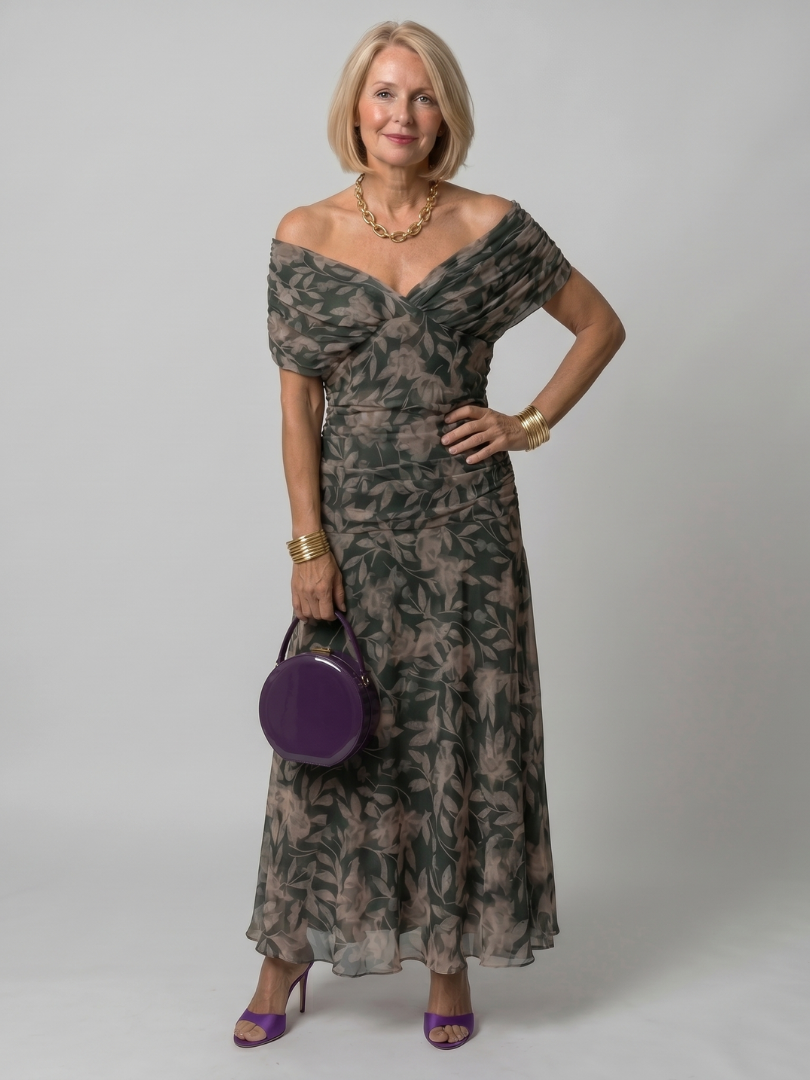 Calen | Luftig off-shoulder midikjole