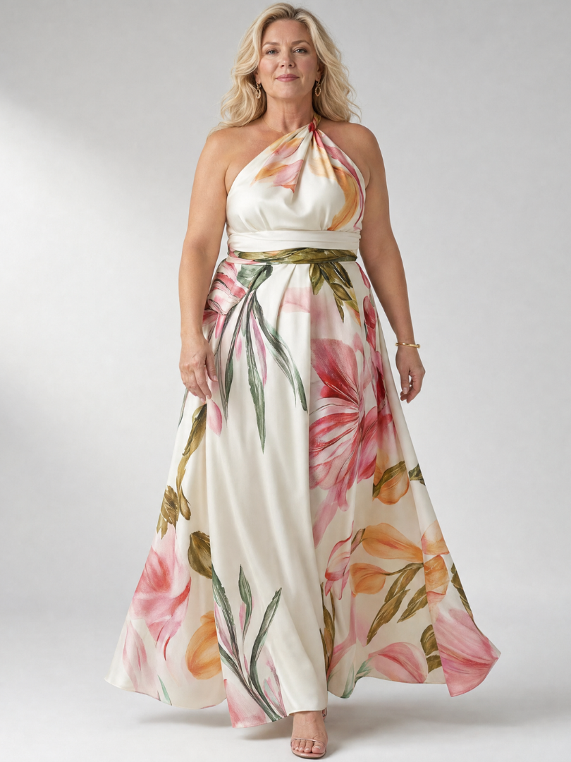Amiel | Let, blomstret maxikjole