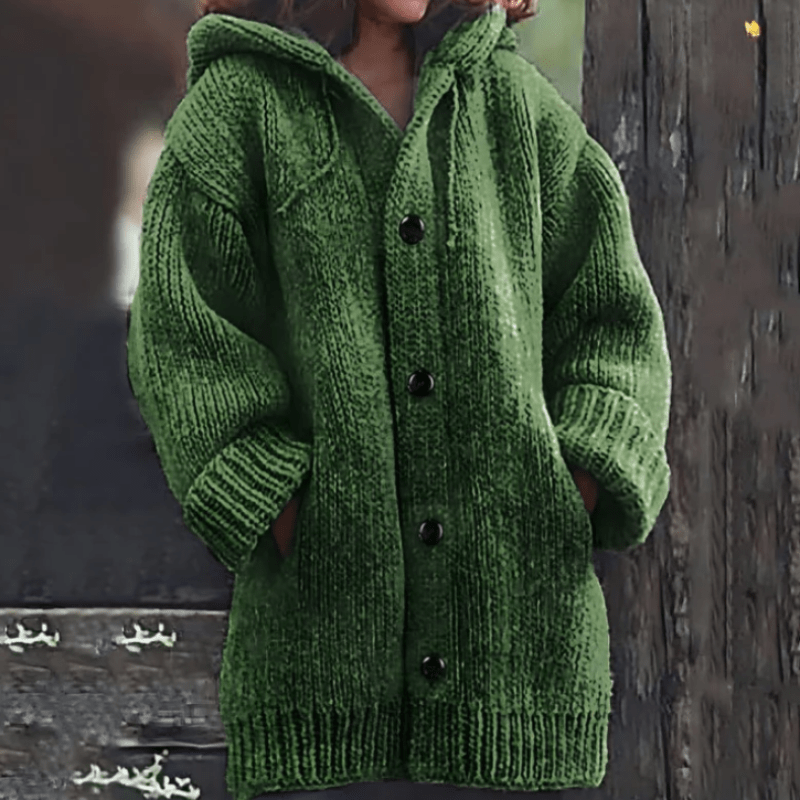 Elizabeth | Blød varm cardigan med ribkanter
