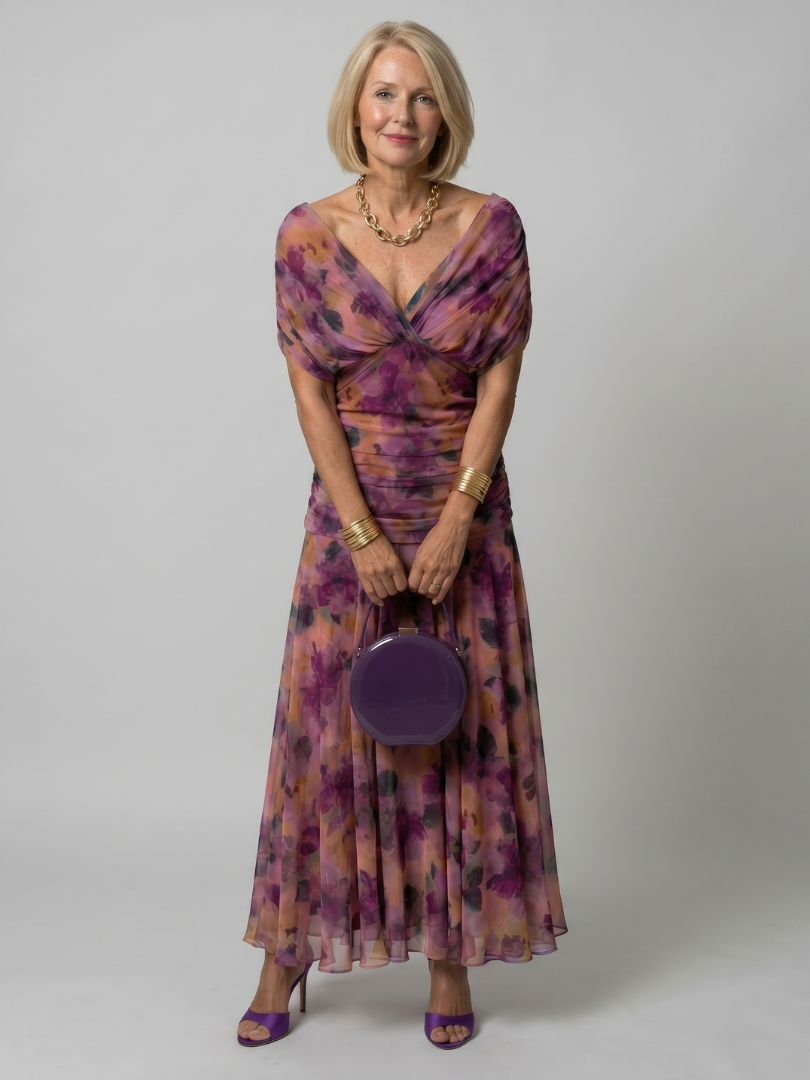 Calen | Luftig off-shoulder midikjole