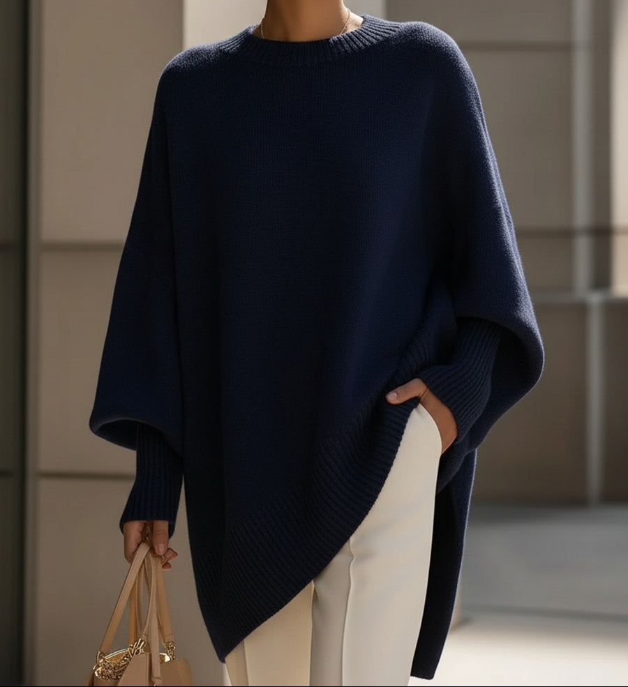 Jennifer | Oversized striktrøje med bred hals