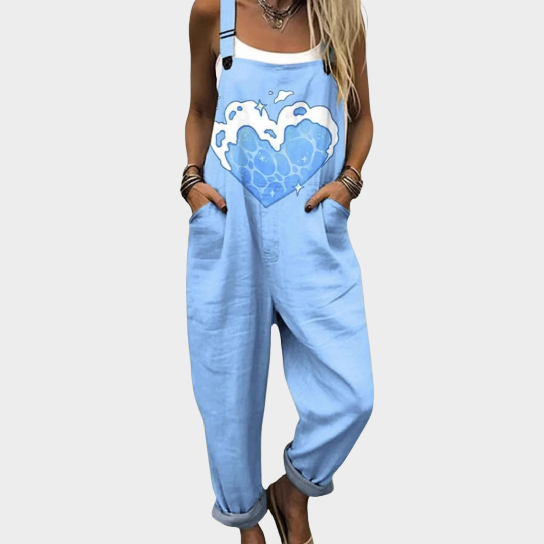Behagelige dungarees med print