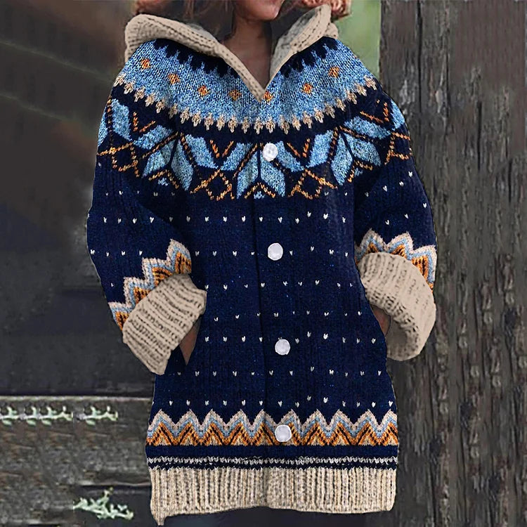 Aya | Blød varm cardigan med ribkanter