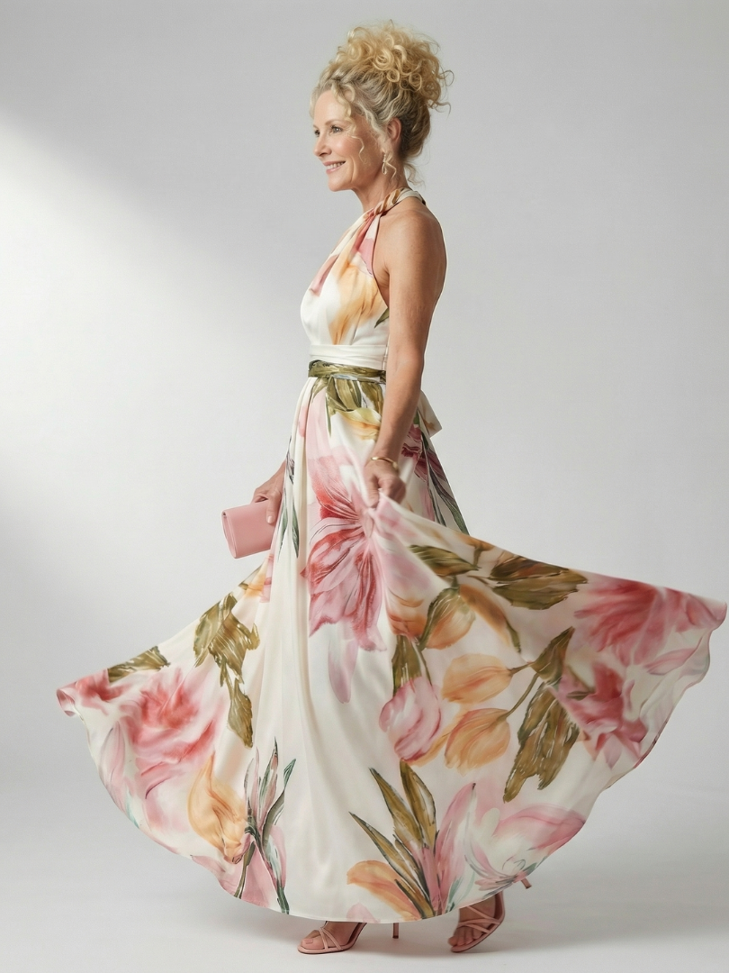 Amiel | Let blomstret maxikjole