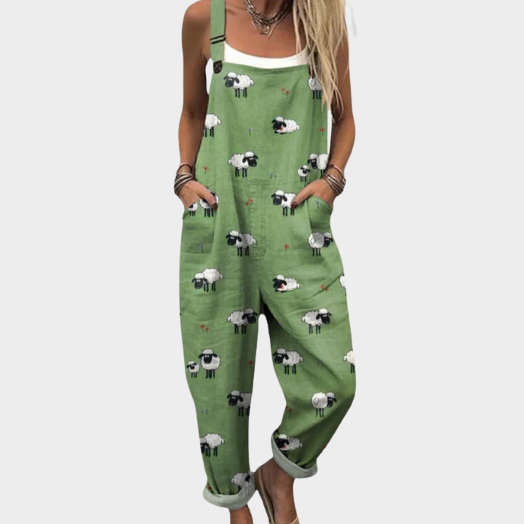 Behagelige dungarees med print