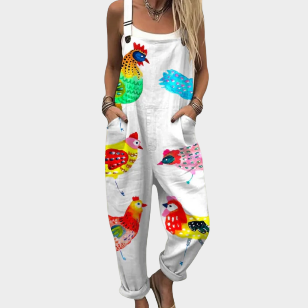 Behagelige dungarees med print