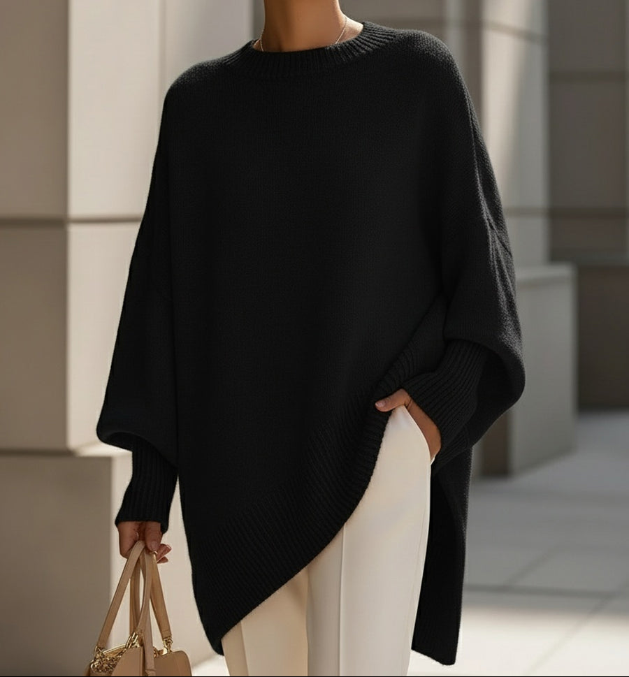 Jennifer | Oversized striktrøje med bred hals