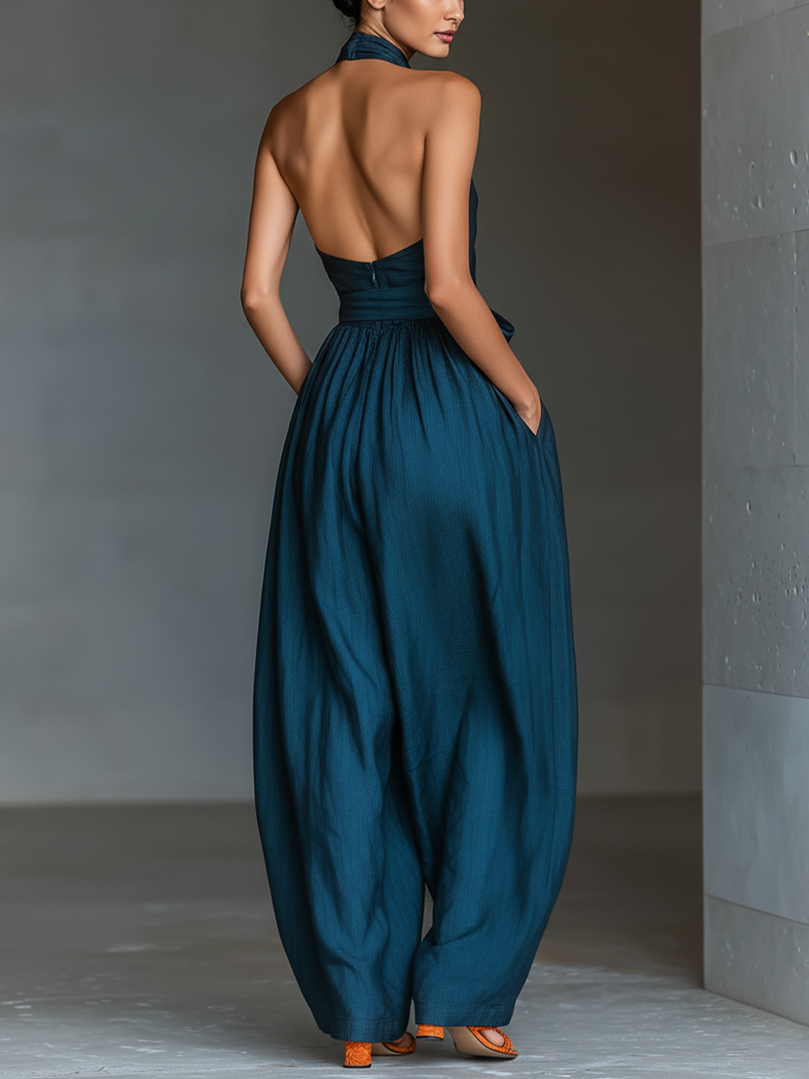 Nora | Jumpsuit med brede ben og sidelommer