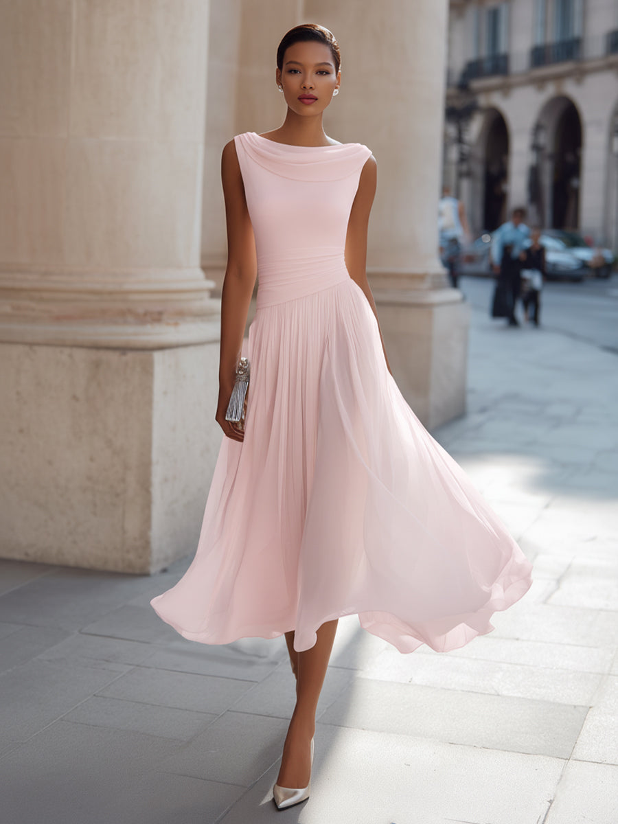 Mirella | Elegant plisseret midikjole