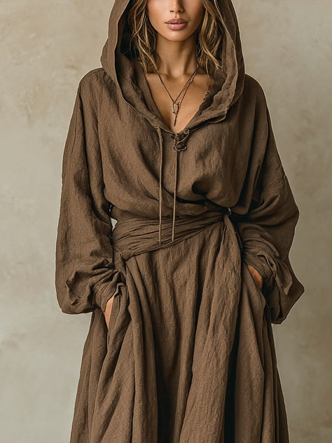 Ingrid | Brun maxi-kjole