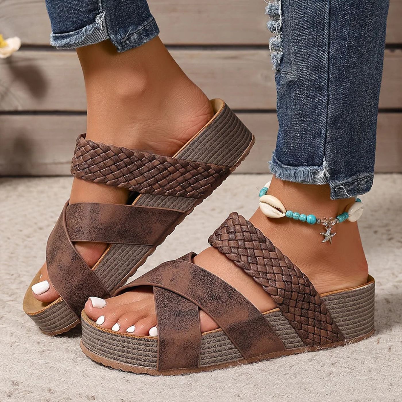 Abigail™ – Ortopædiske sandaler med læderremme