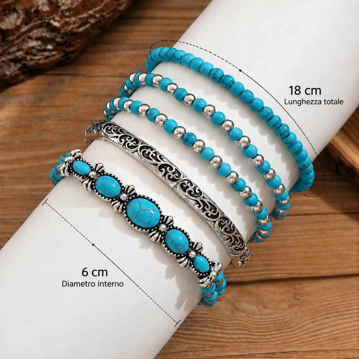 Celestina | Armbåndssæt med turkise perler