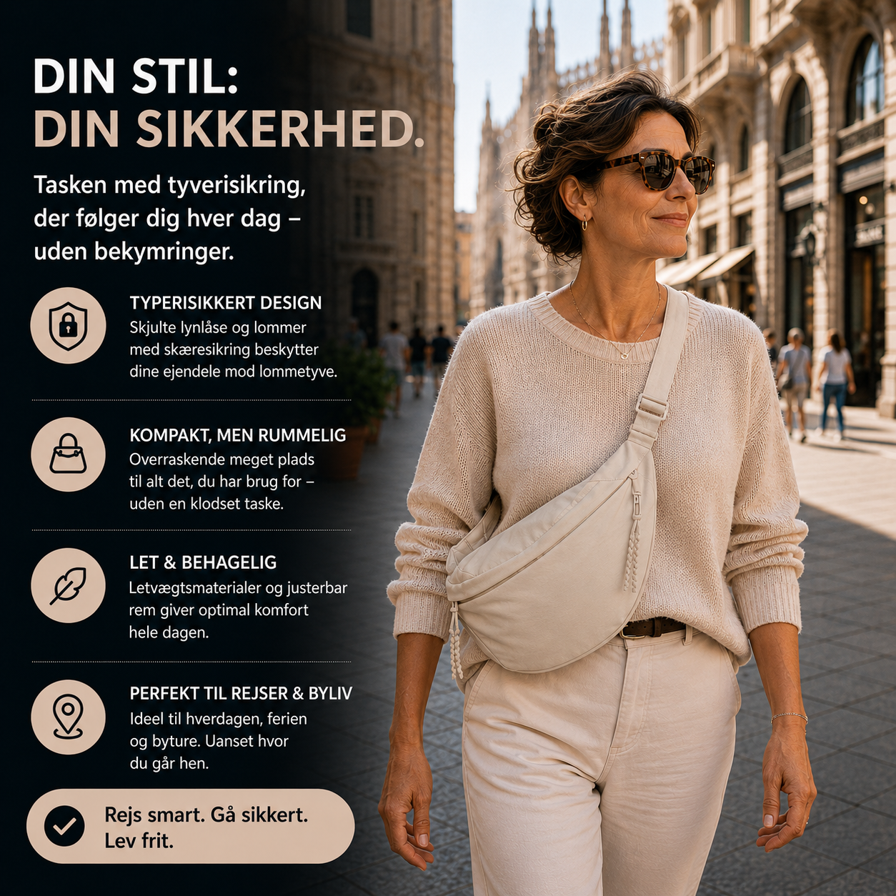 Elena | Beige skuldertaske