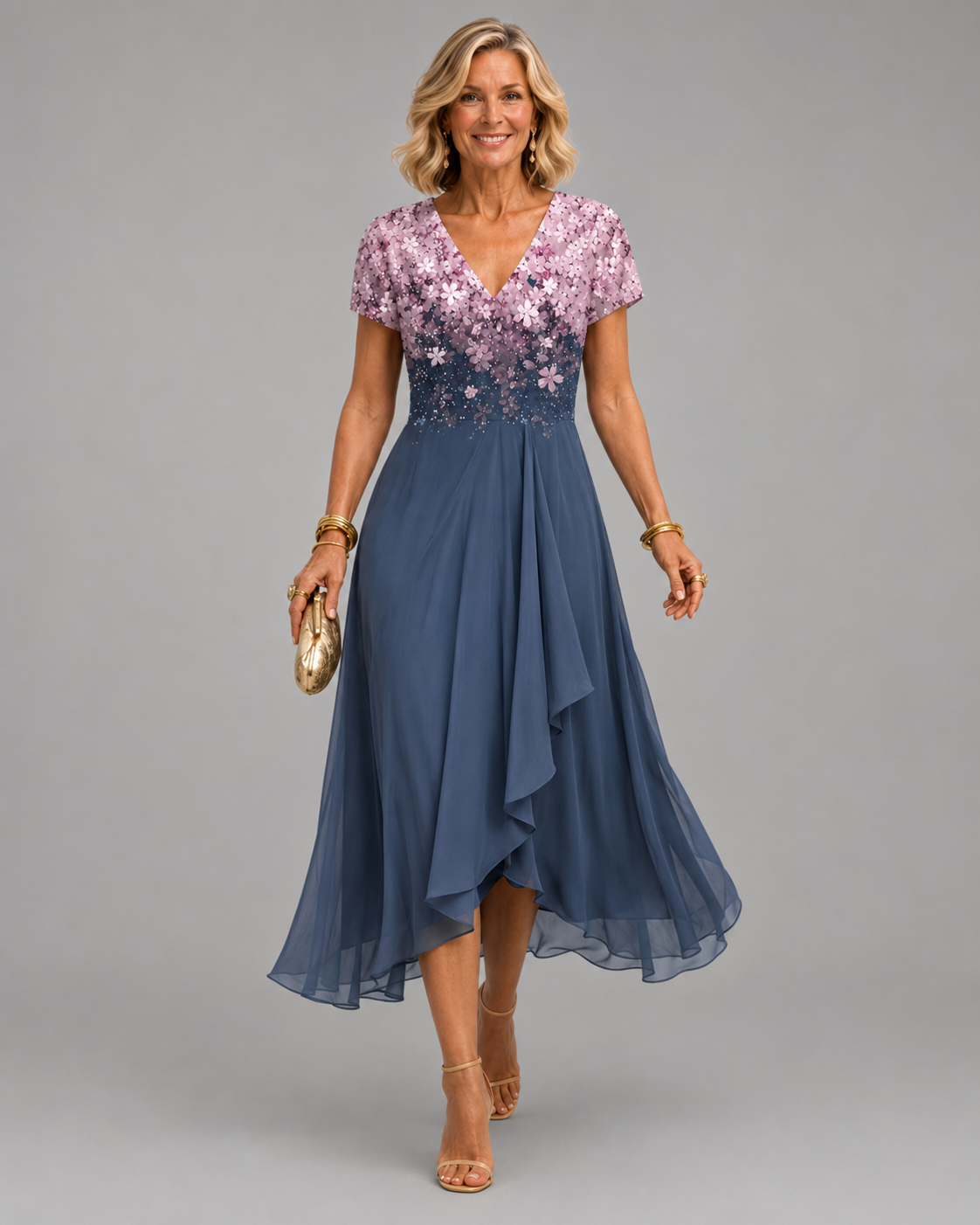 Elisandra | Elegant kjole med blonde-patchwork