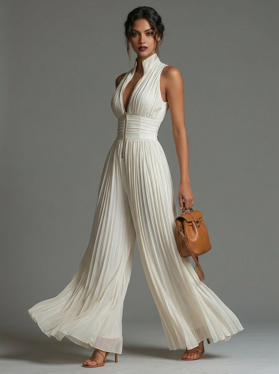 Élan – Skulpturelt plisseret jumpsuit
