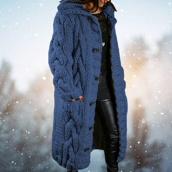 Bella | Blød varm cardigan med ribkanter