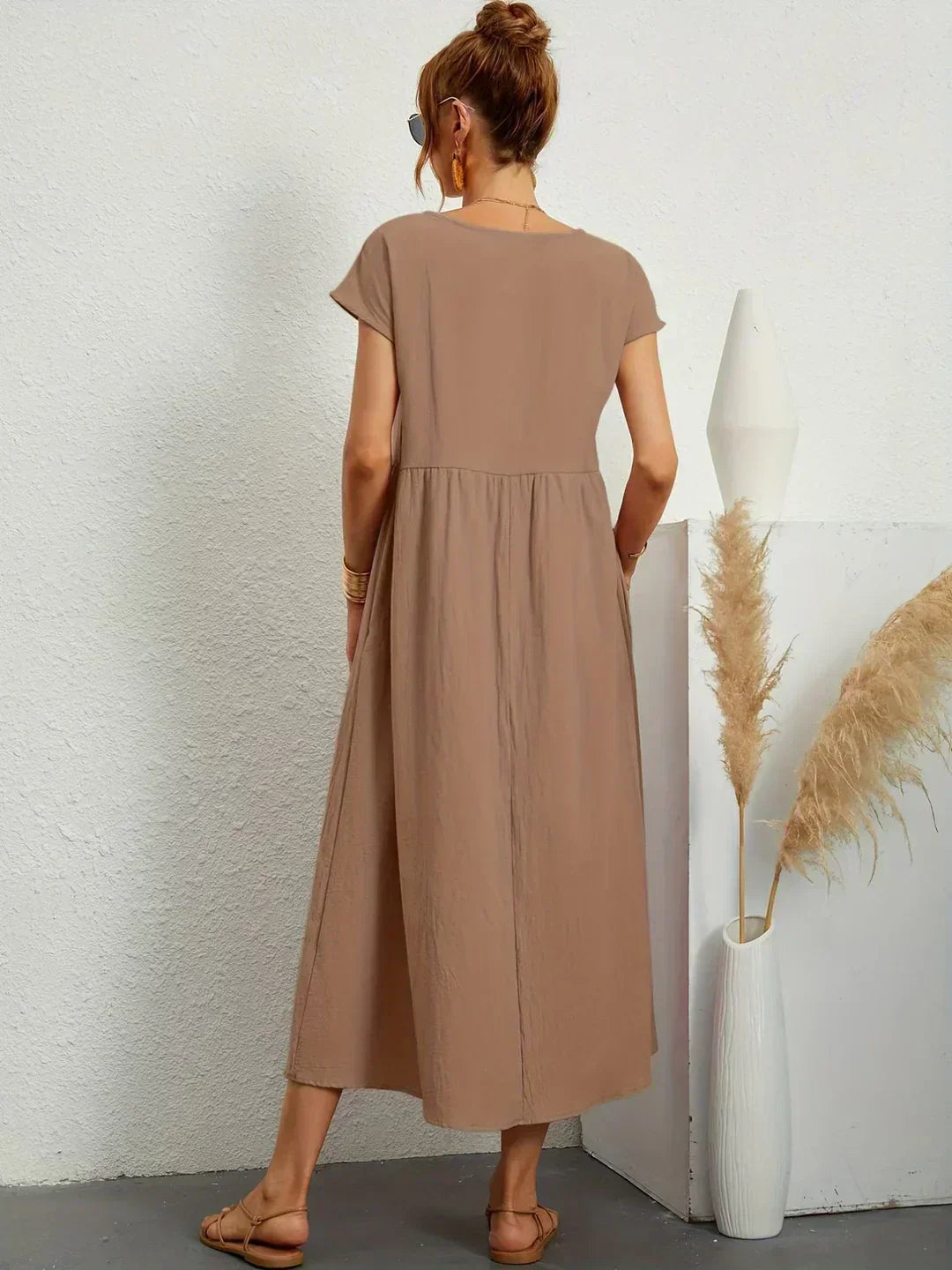 Ursina™ | Midi-kjole i flydende stof