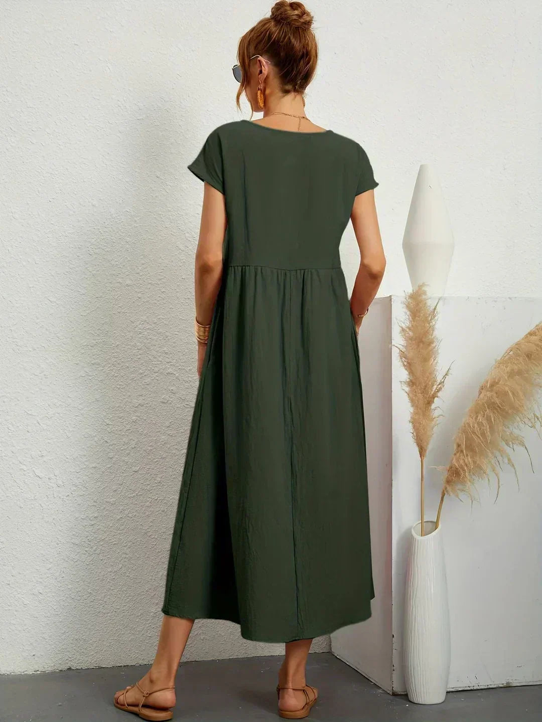 Ursina™ | Midi-kjole i flydende stof
