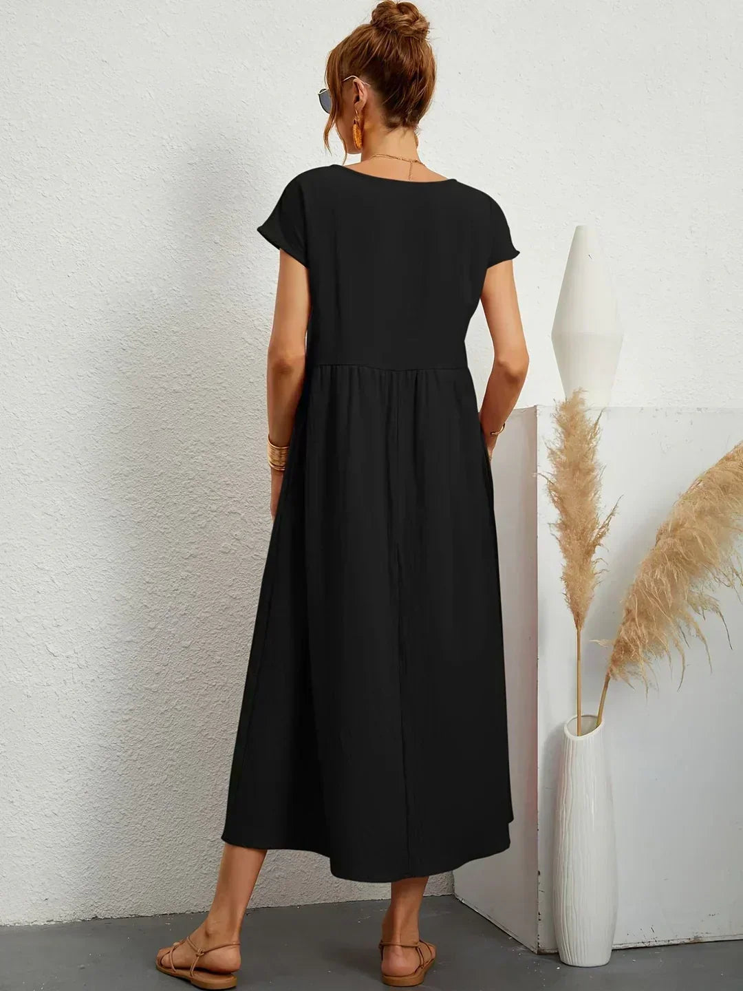 Ursina™ | Midi-kjole i flydende stof