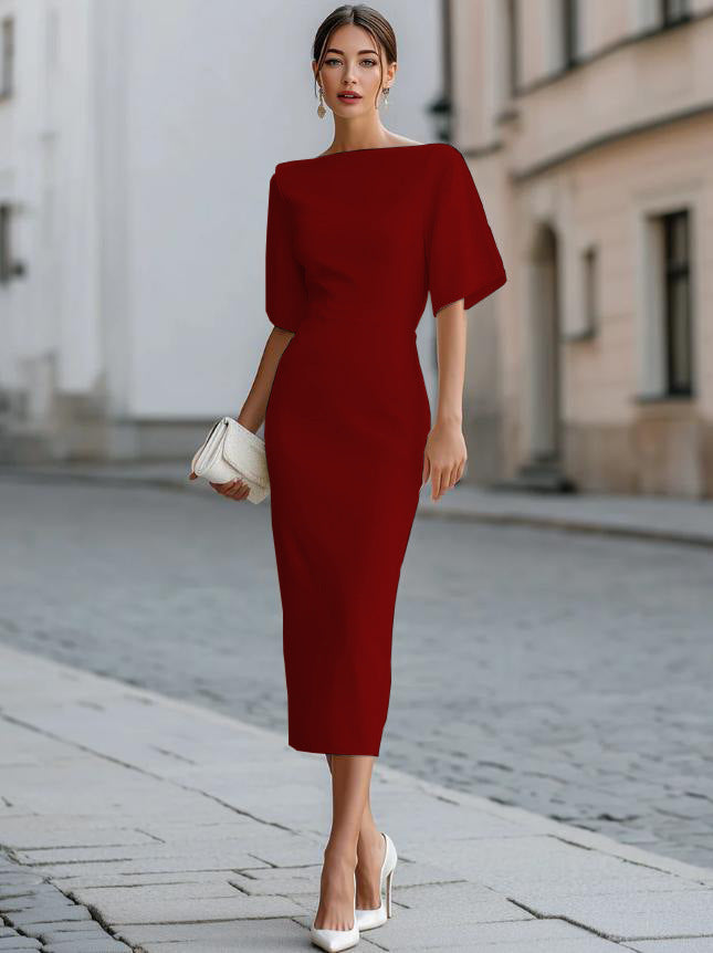 Elena | Elegant midi-etui-kjole
