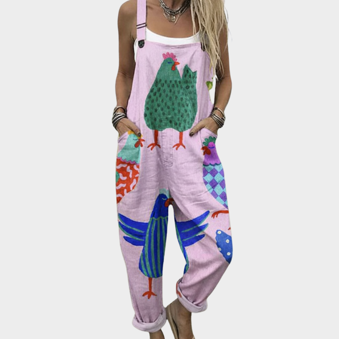 Behagelige dungarees med print