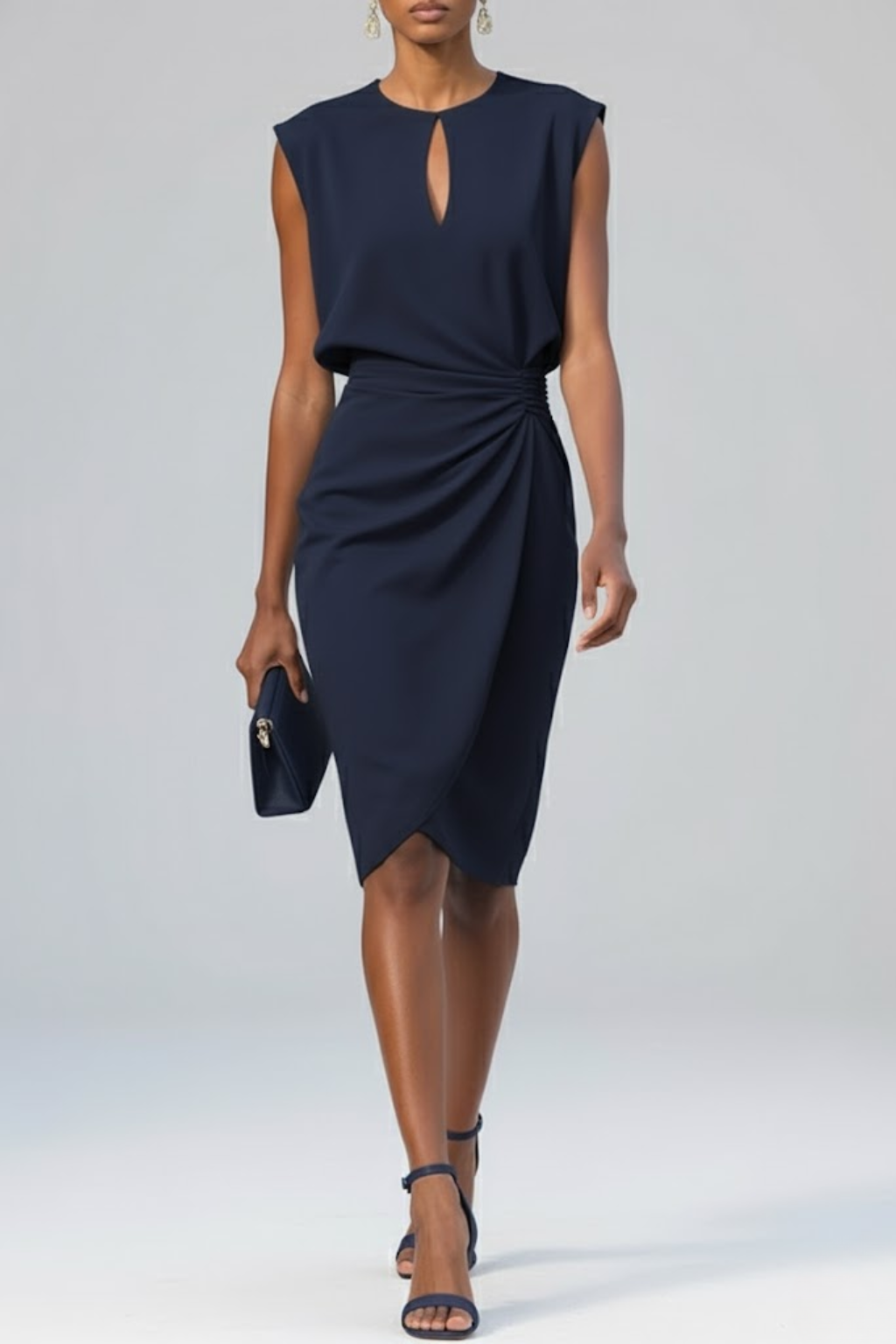 Ruca – Elegant midikjole med drapering