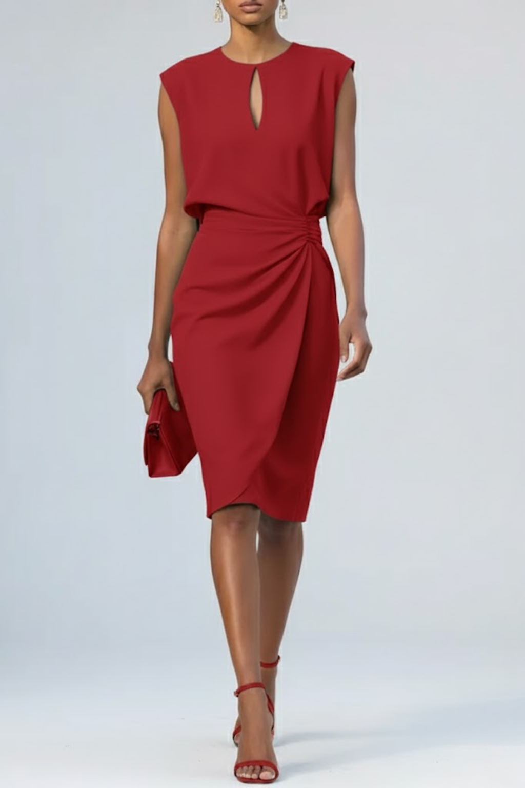 Ruca – Elegant midikjole med drapering