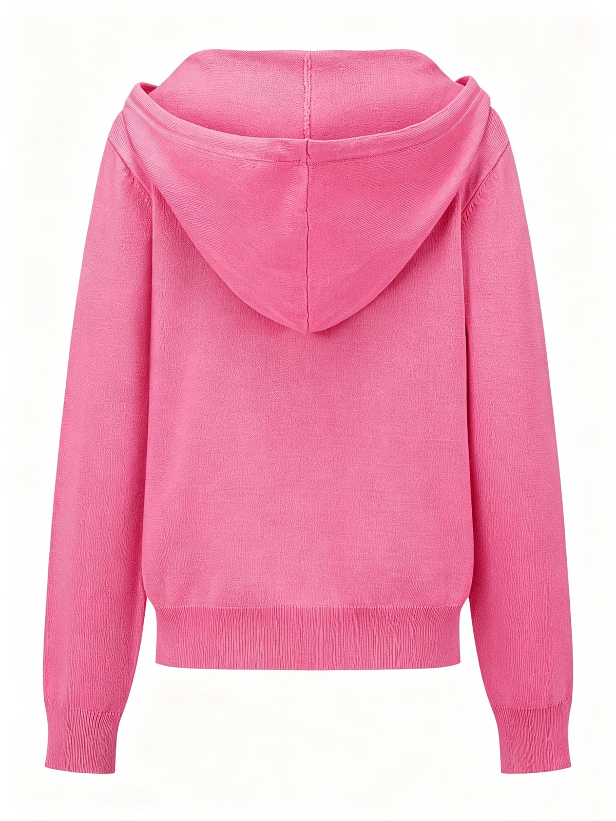 Ida | Rosa cardigan med hætte og knapper