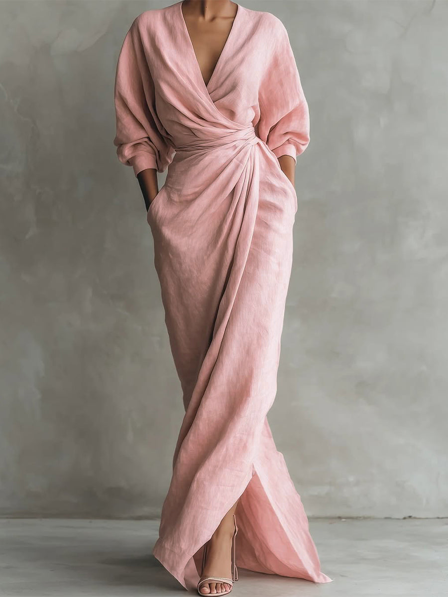 Valina | Omslags-maxikjole med let fald
