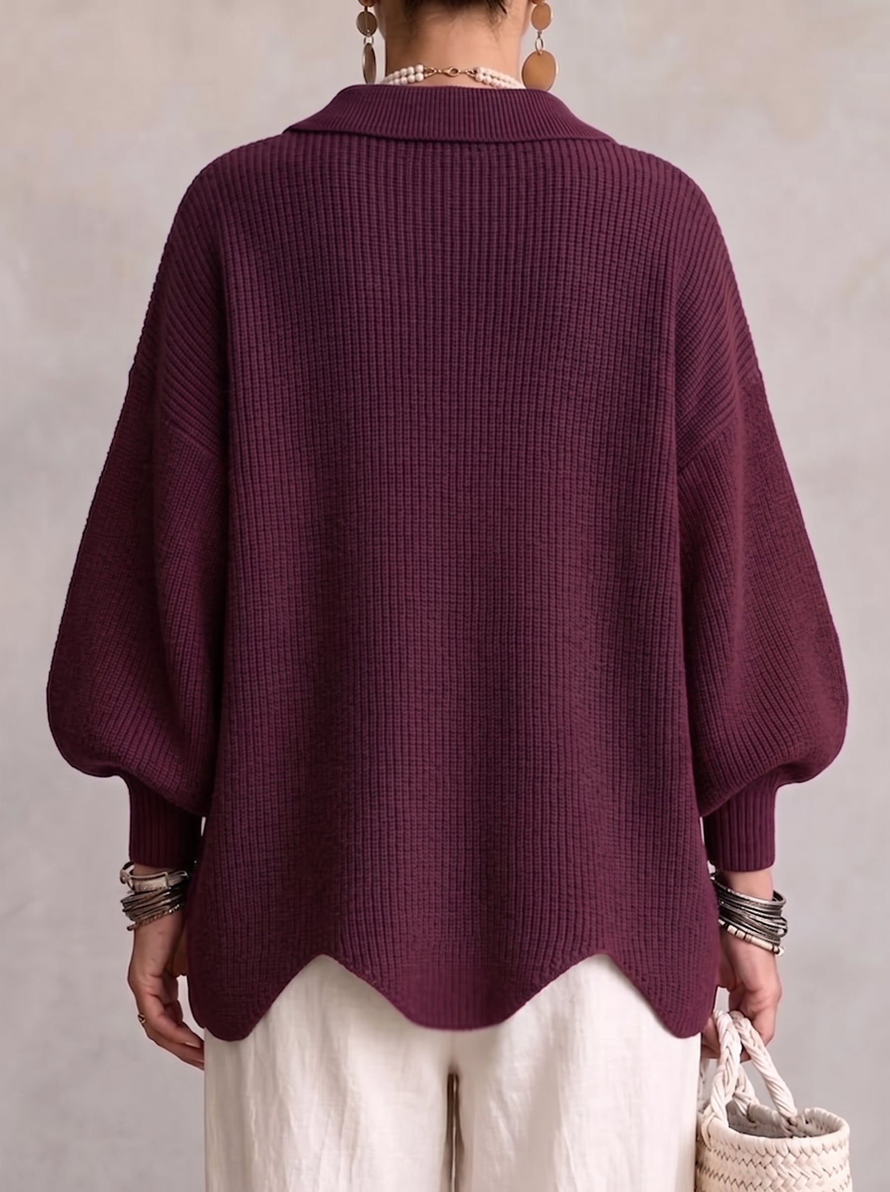 Dora | Oversized cardigan med krave og knapper