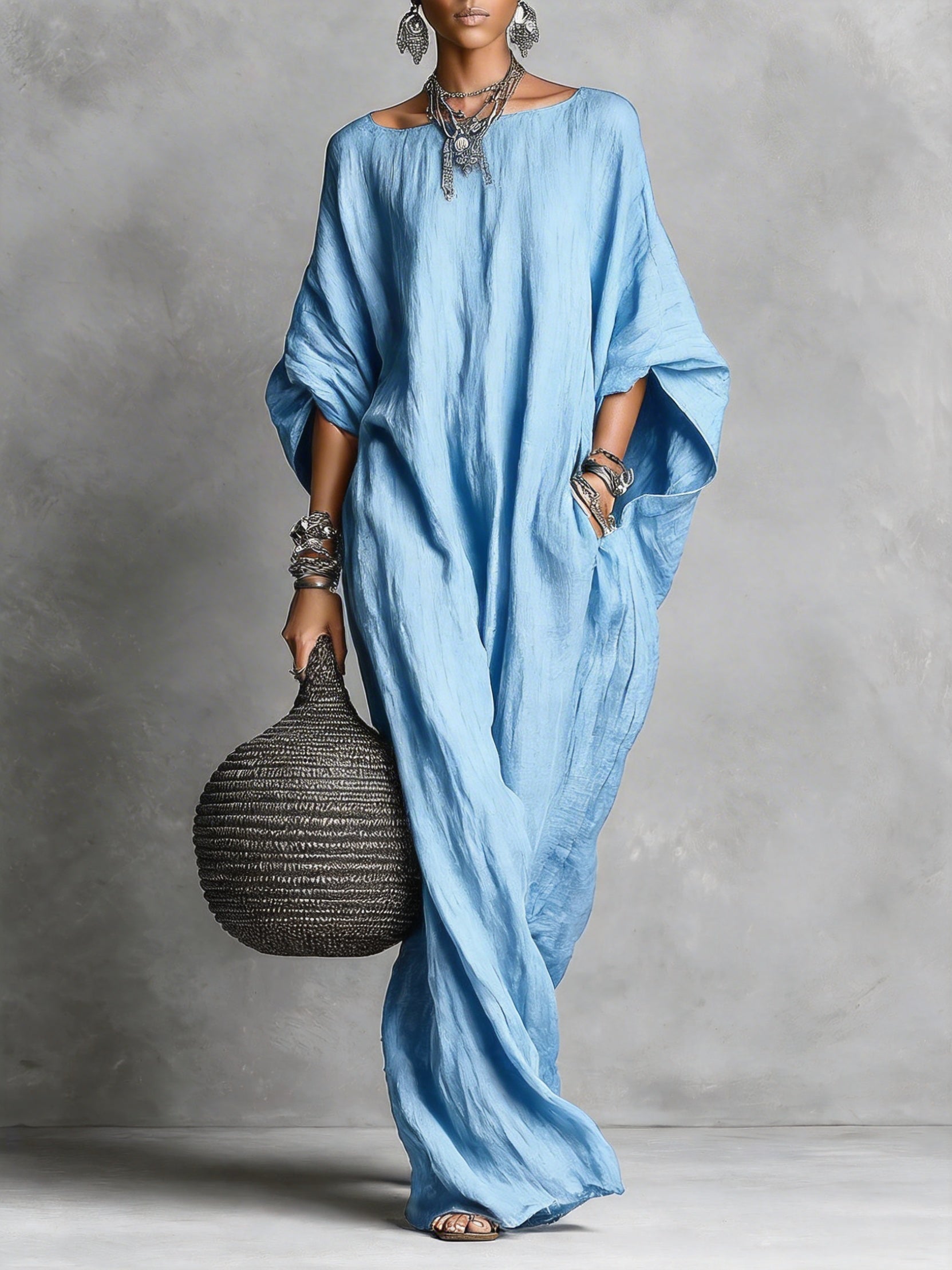 Serena | Oversized maxikjole med blødt fald