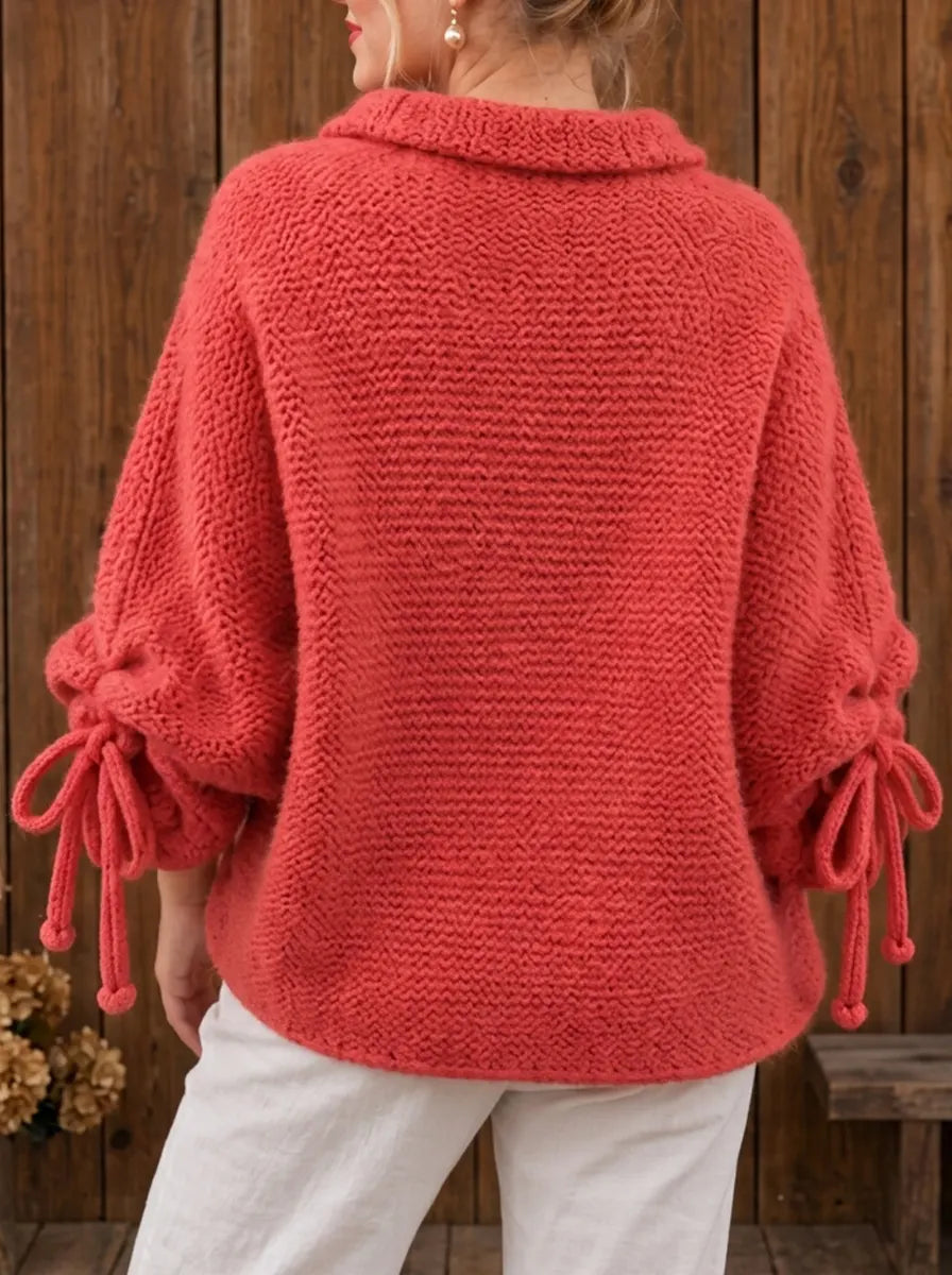 Saga | Chunky cardigan med asymmetriske knapper