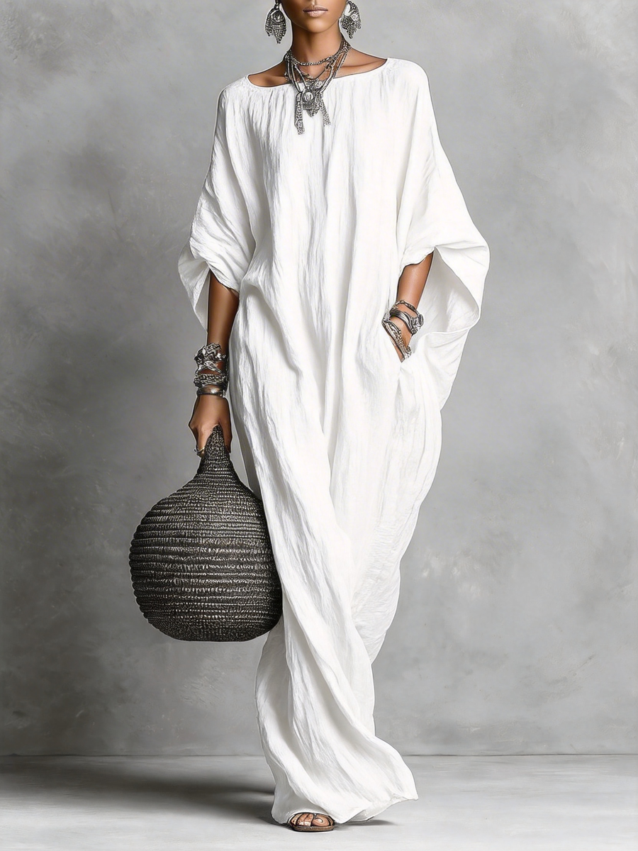 Serena | Oversized maxikjole med blødt fald