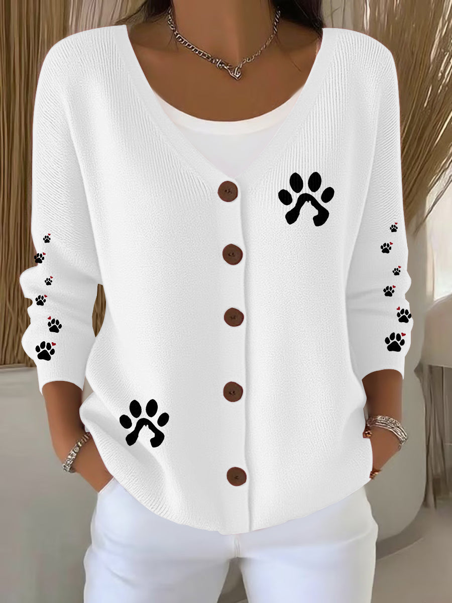 Cornelia | Cardigan med hund og print