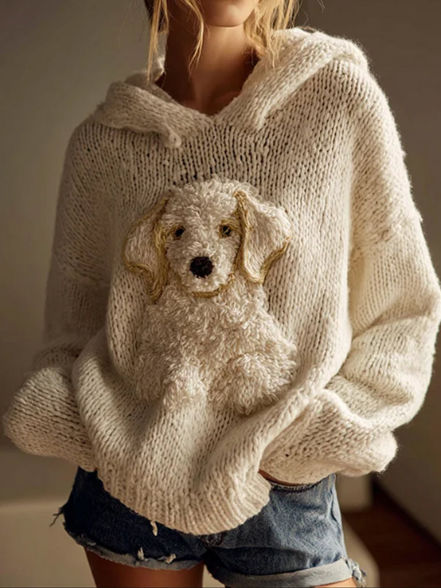 Dina | Striktrøje med hund