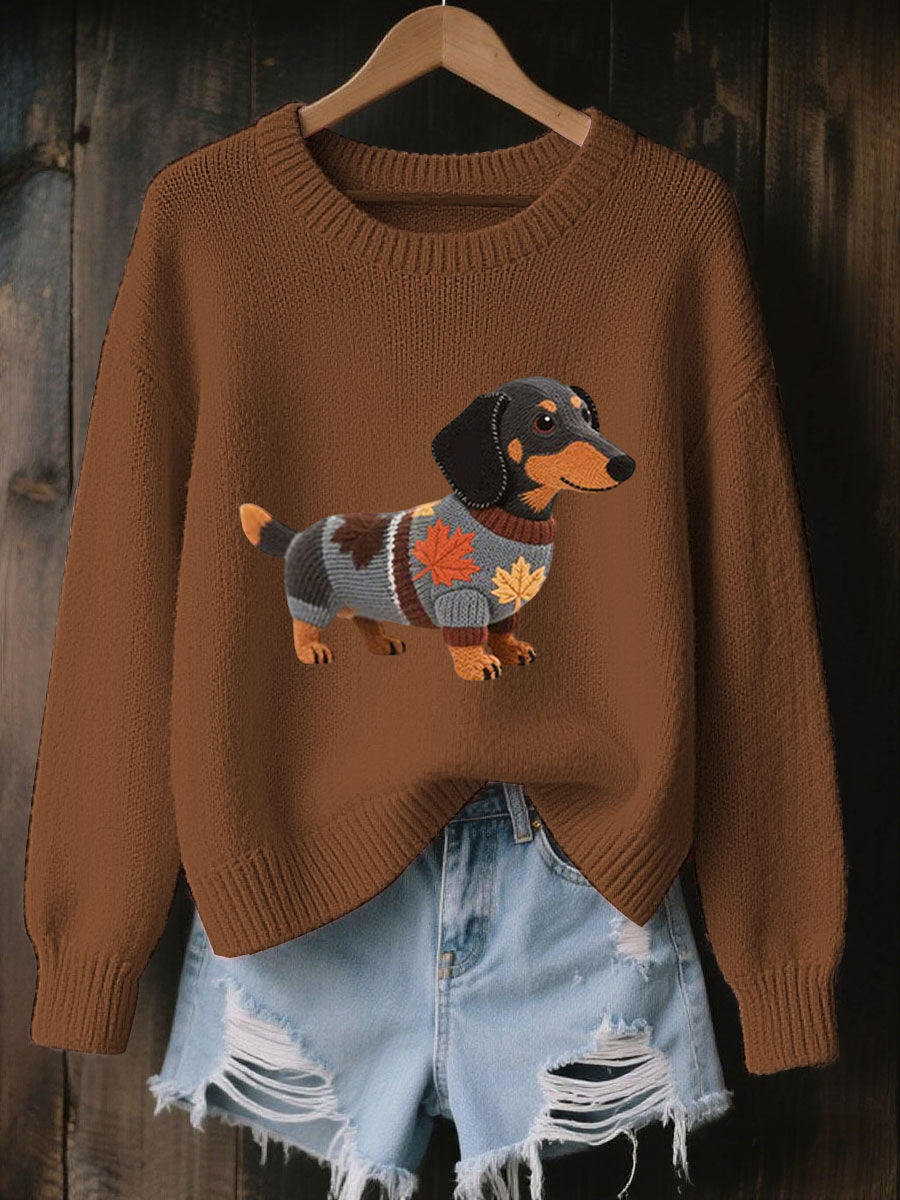 Agnes | Sweatshirt med hund og kunstprint