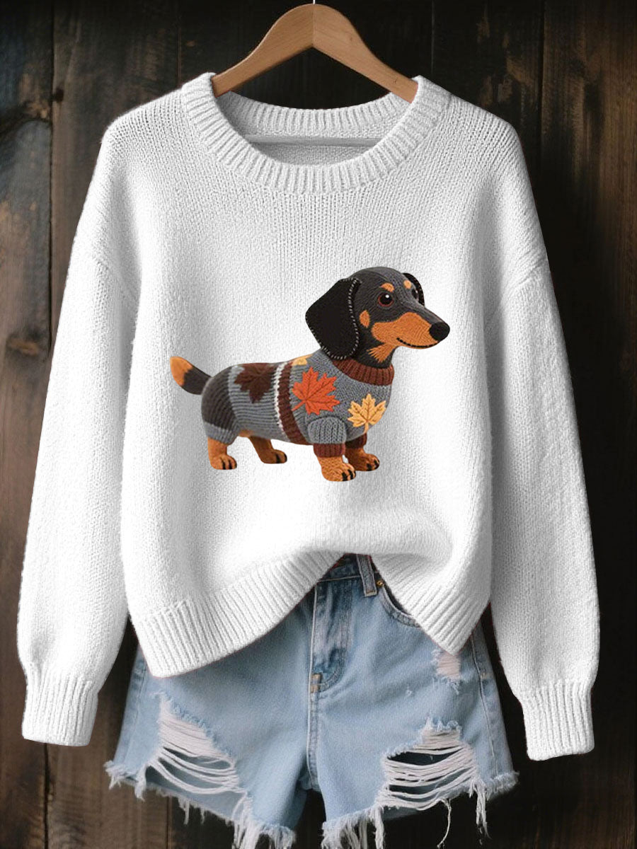 Agnes | Sweatshirt med hund og kunstprint