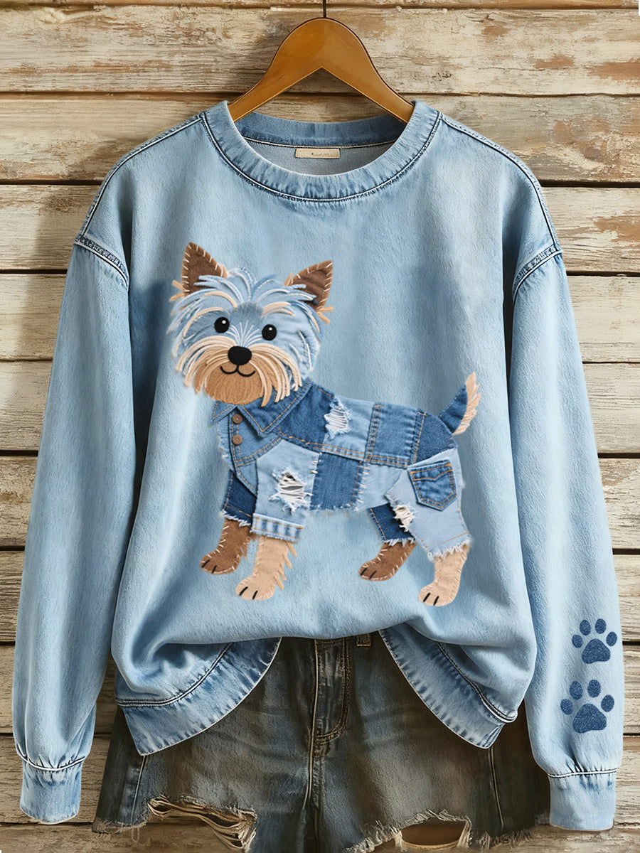 Malou | Sweatshirt med patchwork