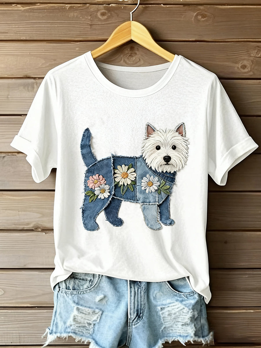 Ingrid Sofie | T-shirt med dyreprint og kunstprint