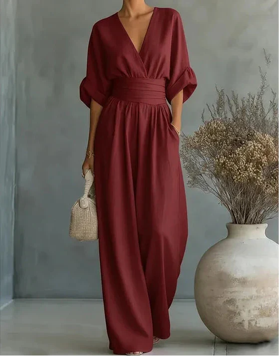 Noelia – Elegant jumpsuit med V-hals
