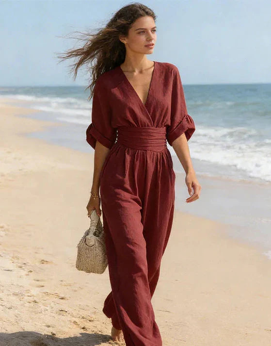 Noelia – Elegant jumpsuit med V-hals