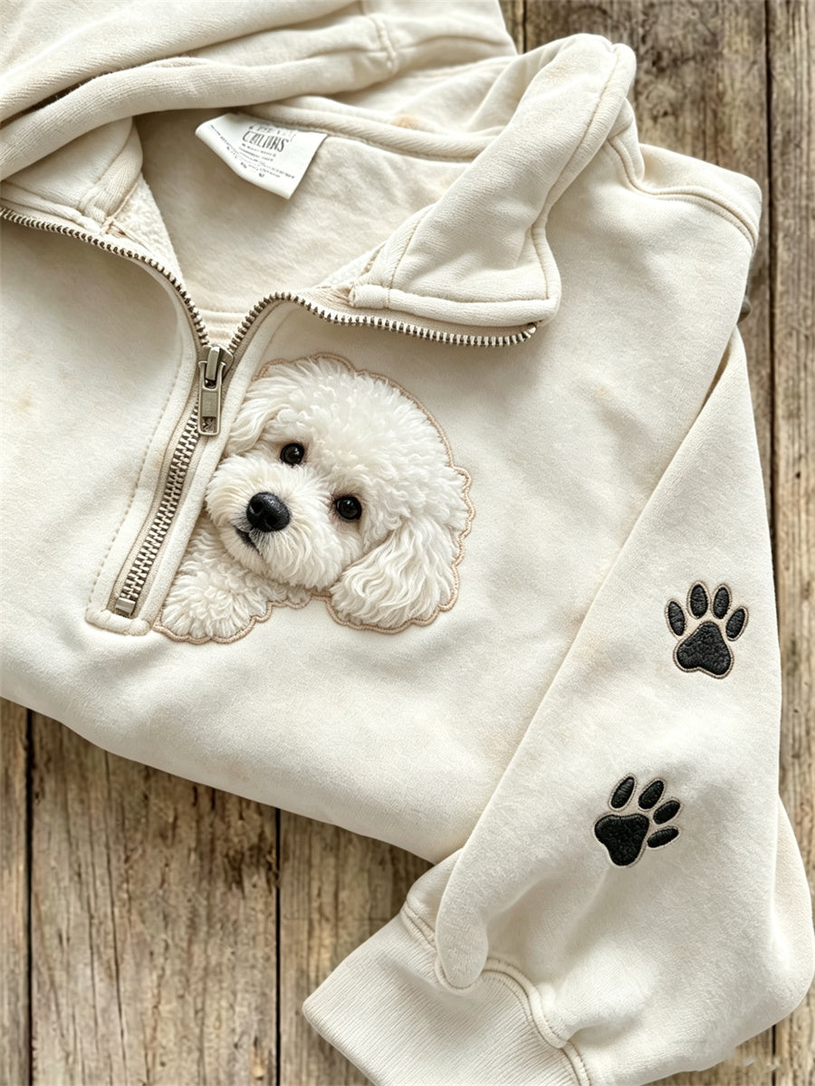 Ellen | Sweatshirt med hund og poteprint