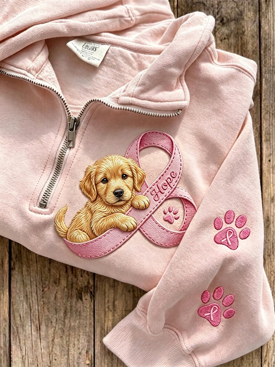 Pernille | Sweatshirt med dyremotiv og poteprint