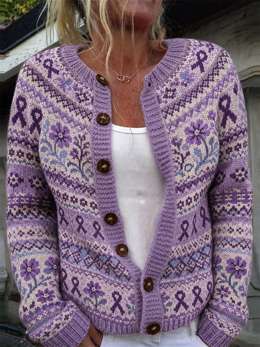 Freja | Vintage cardigan med blomsterprint